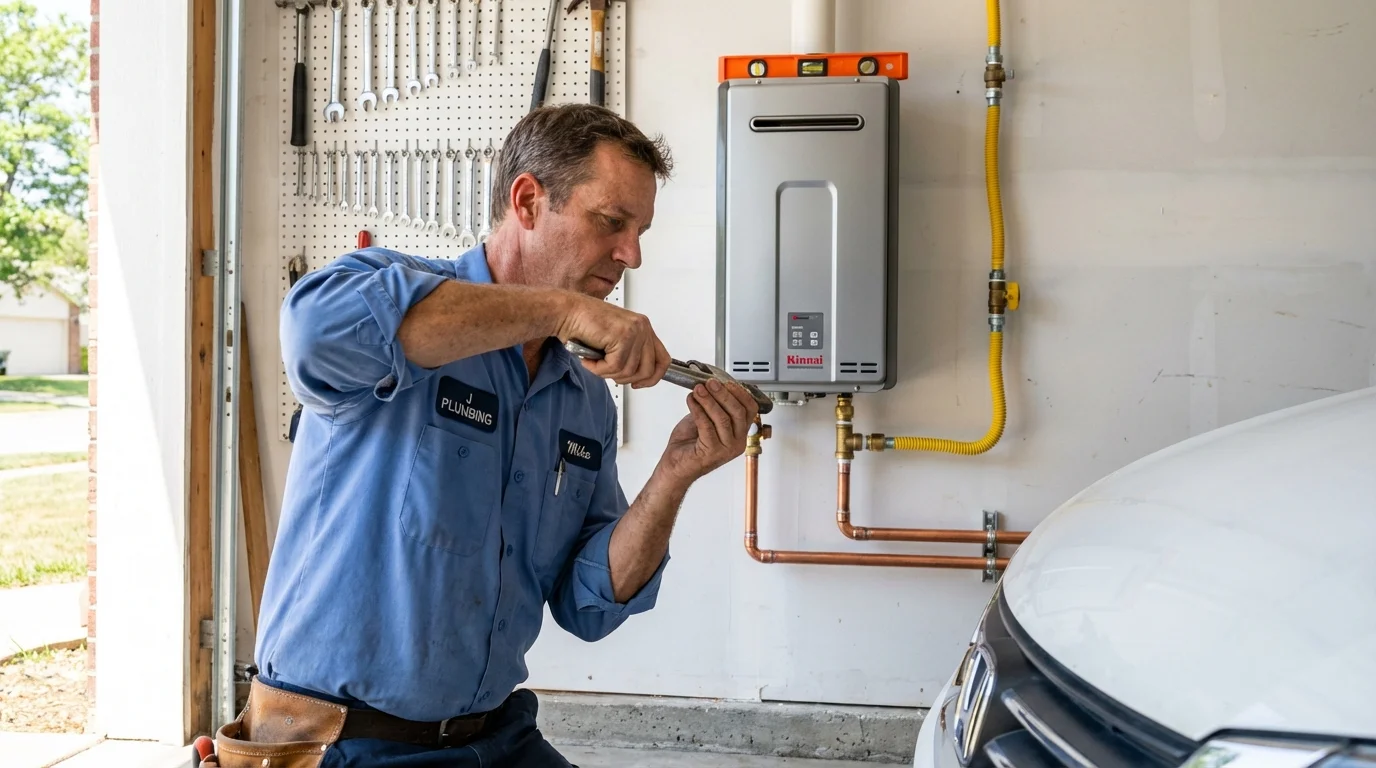 Tankless water heater installation by a Johns Plumbing LLC plumber in Forks